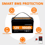 LiFePO4 সোলার এনার্জি স্টোরেজ পাওয়ার ব্যাটারি 12V 100Ah